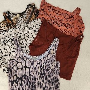 BKE Women's Cam'sin Black, White, and Red Patterns.   5 Total